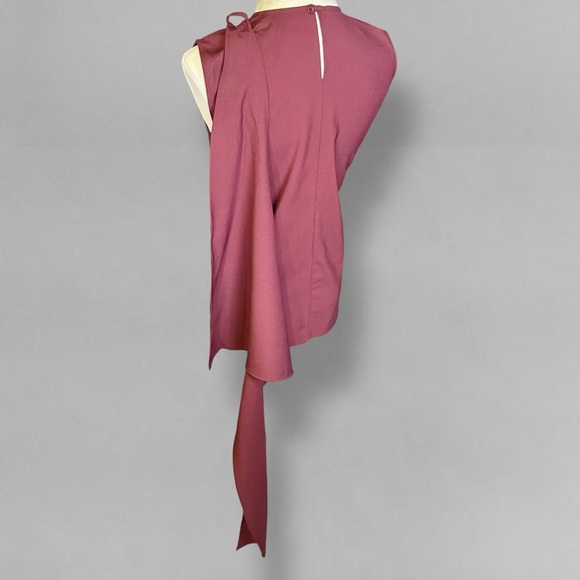 NWT Judith & Charles ‘Signac’ Scarf Blouse in Burgundy Red “Bordeaux” Size 0 - Picture 14 of 15